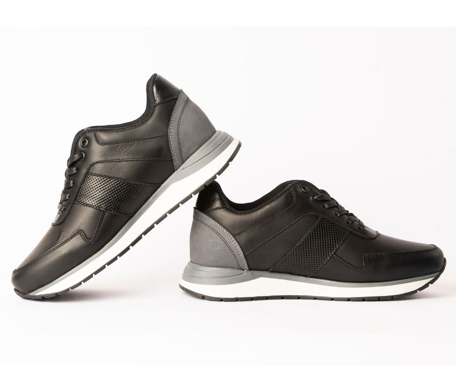 Tenis Zafiro Negro, 100% Cuero