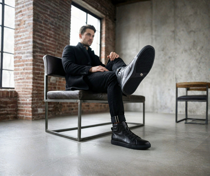 Tenis Berlin Negro, 100% Cuero