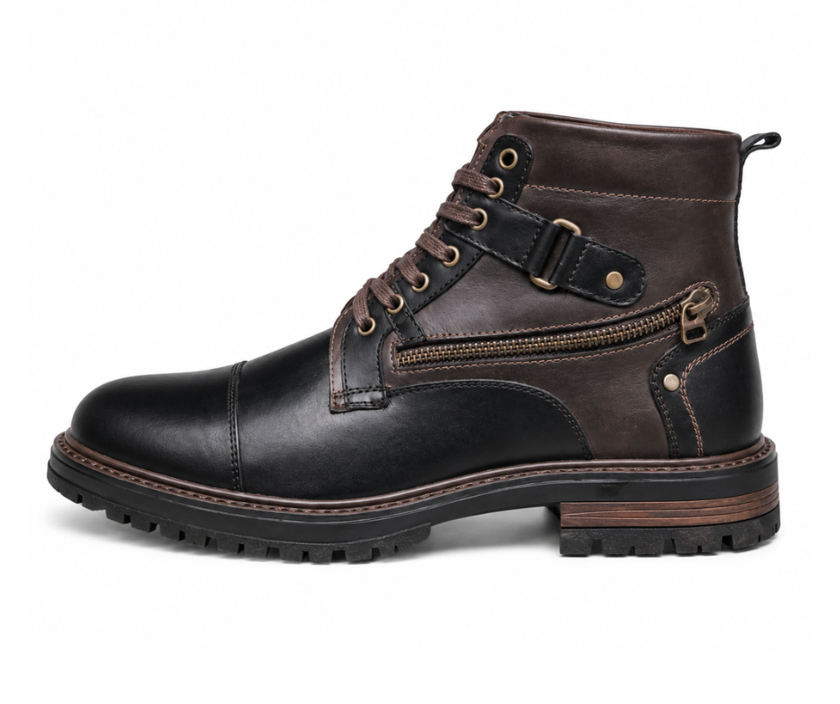 Botas Boston Negro Café 100% Cuero