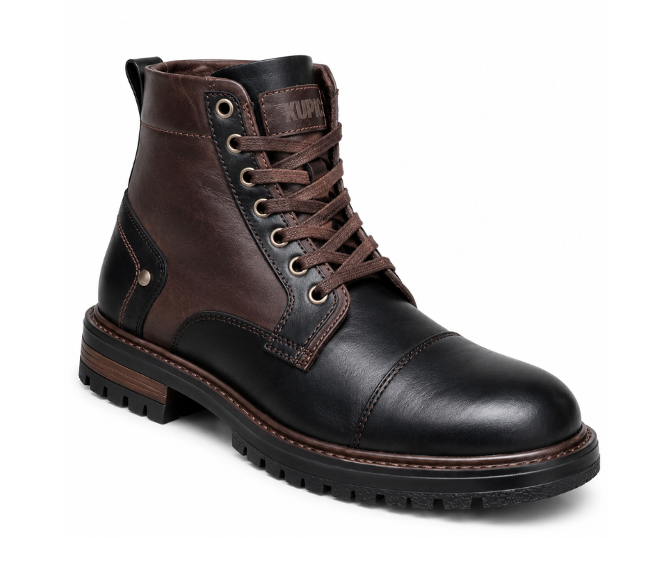 Botas Boston Negro Café 100% Cuero