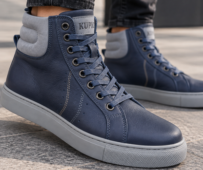 Tenis Condor Azul, 100% Cuero