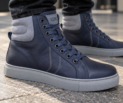 Tenis Condor Azul, 100% Cuero