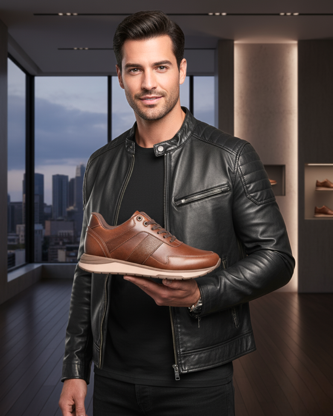 Tenis Zafiro Cafe, 100% Cuero