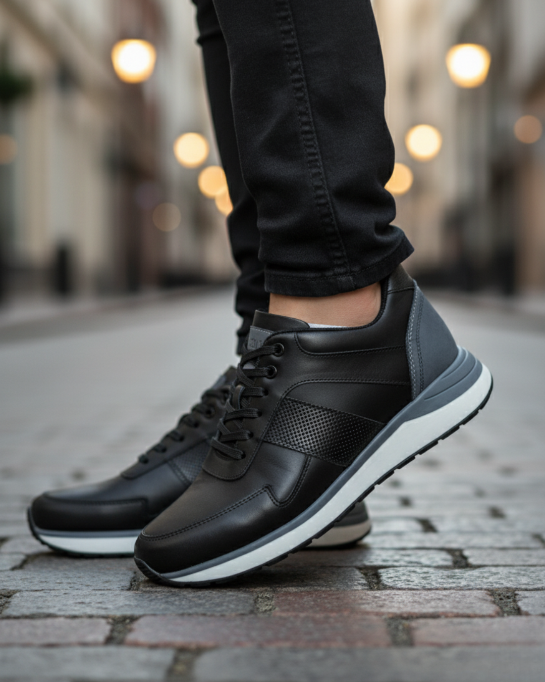 Tenis Zafiro Negro, 100% Cuero