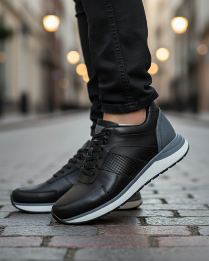 Tenis Zafiro Negro, 100% Cuero